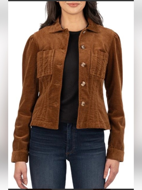 Kut from the Kloth Jackets & Blazers - Kut from the Kloth Kyra Stretch Corduroy Jacket in Brown